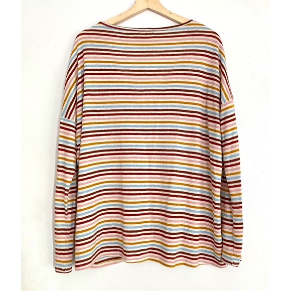 4/$20 ARDENE M Striped V-Neck Cardigan Long Sleeve Sweater Twist Front - Picture 4 of 10